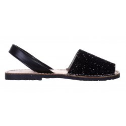  Sandale Dama Piele Avarca Glitter Negre